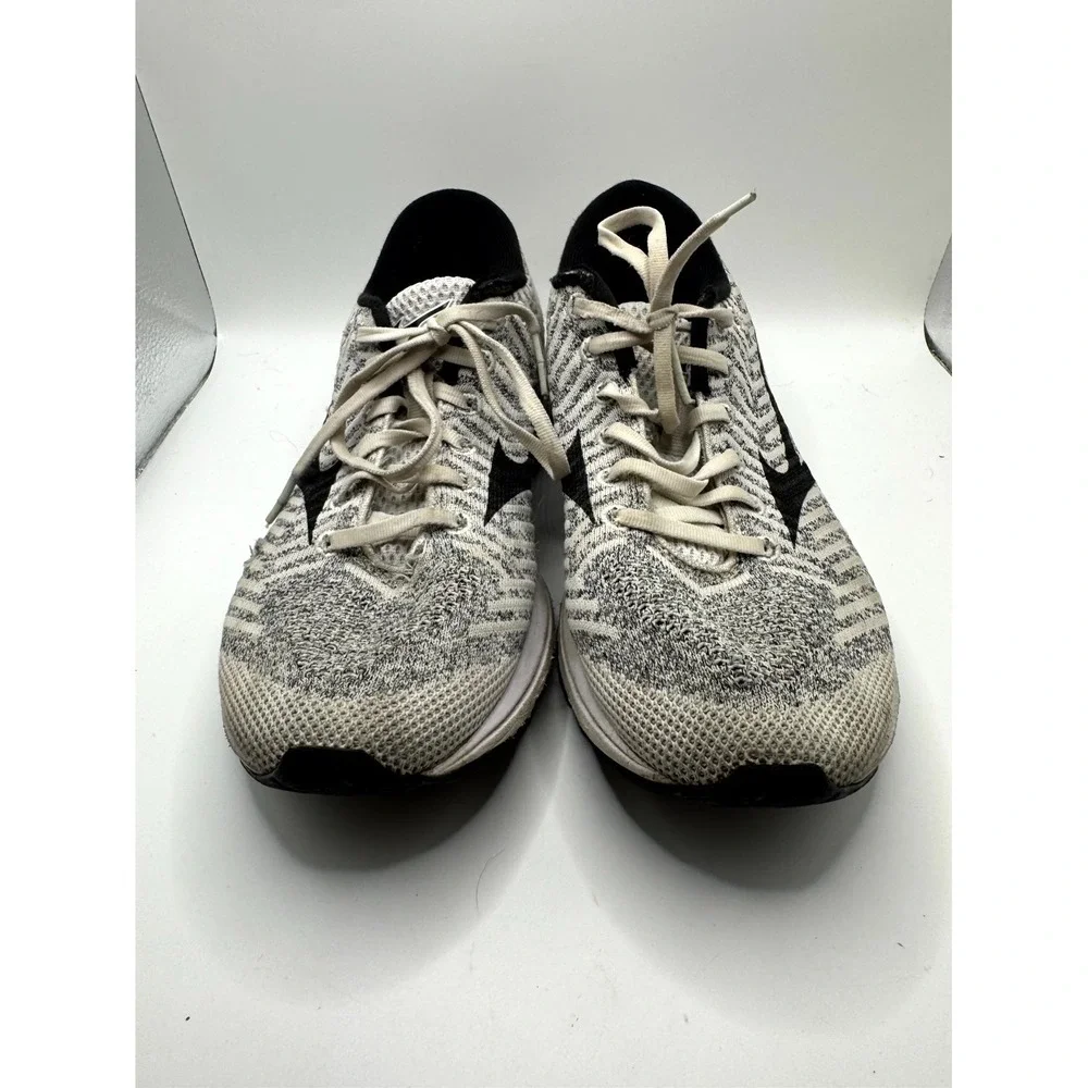 Mizuno Waveknit R2 Mens 8.5 Sneakers White Black Lace Up Athletic Running Shoes